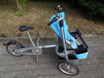Fahrrad von taga mit 2 Kindersitz zum wechseln vorne und umklappbar zum Buggy Stuttgart