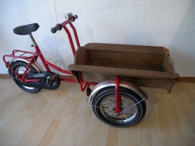 Seltenes Kinder Fahrrad Lastenfahrrad Lastenrad mini Cargo Dreirad 7 er Jahre  Reinholterode