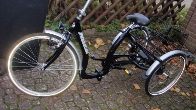 26 Zoll Räder Dreirad für Erwachsene mit Einkaufskorb Fahrrad 3-Rad-Dreirad 